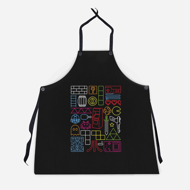 Nostalgic Doodles-Unisex-Kitchen-Apron-sebasebi