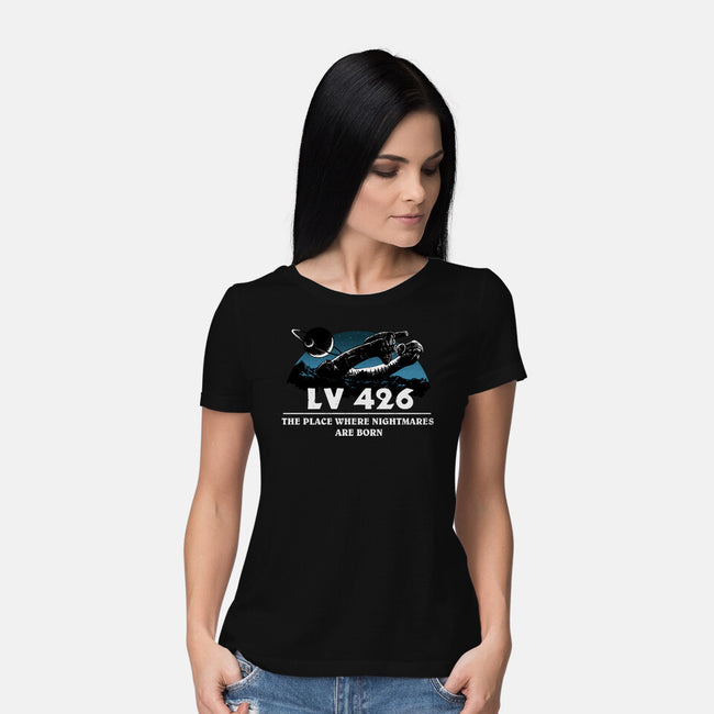 Planet Of Nightmares-Womens-Basic-Tee-daobiwan