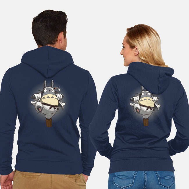 The Crane Kick-Unisex-Zip-Up-Sweatshirt-maped