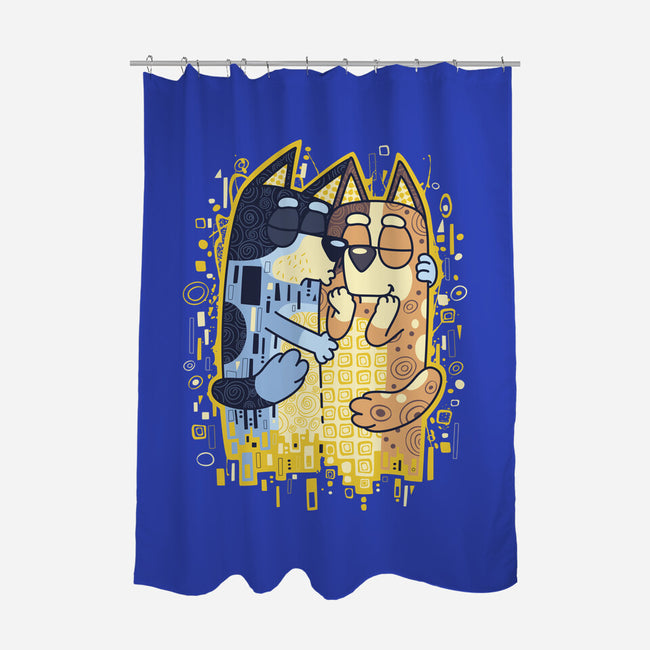 The Heelers Kiss-None-Polyester-Shower Curtain-Olipop