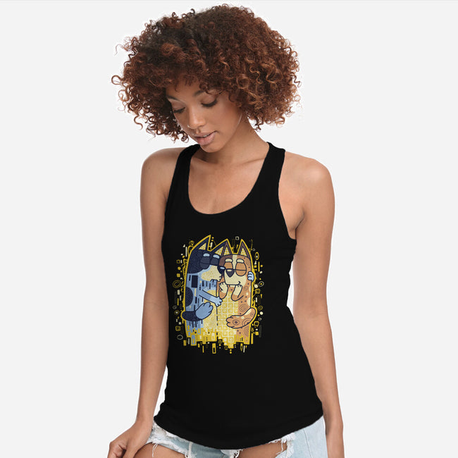 The Heelers Kiss-Womens-Racerback-Tank-Olipop