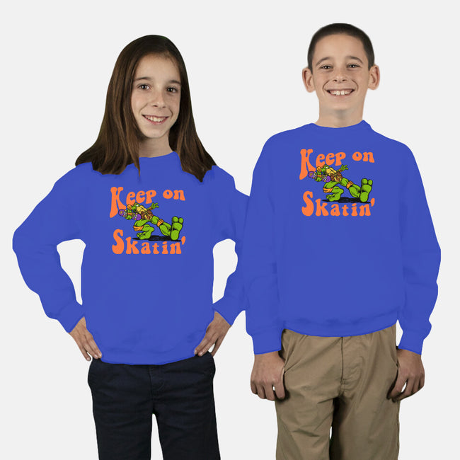 Keep On Skating-Youth-Crew Neck-Sweatshirt-joerawks