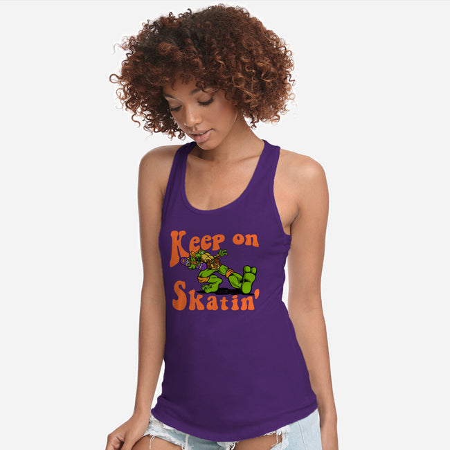 Keep On Skating-Womens-Racerback-Tank-joerawks