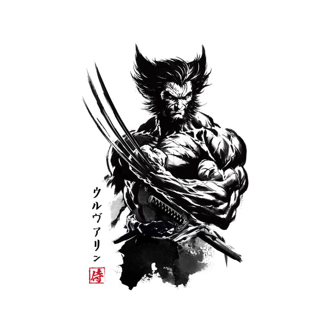 Mutant Samurai Sumi-e-Unisex-Basic-Tee-DrMonekers