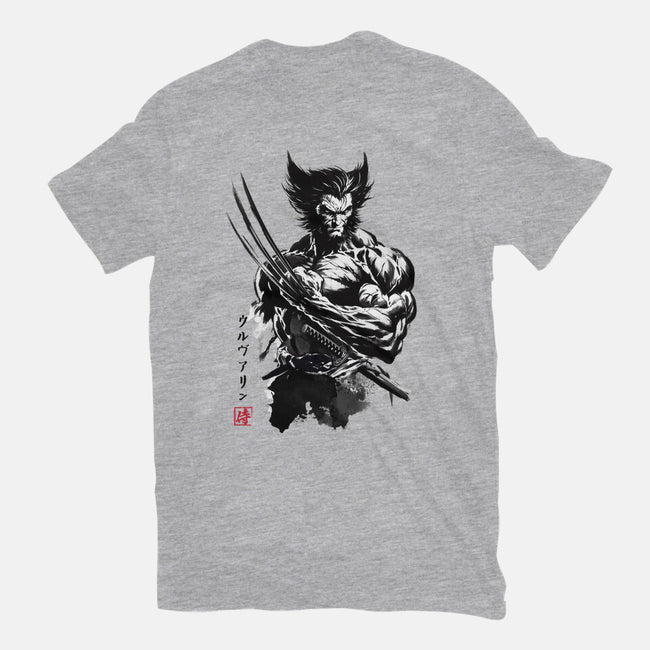 Mutant Samurai Sumi-e-Womens-Basic-Tee-DrMonekers