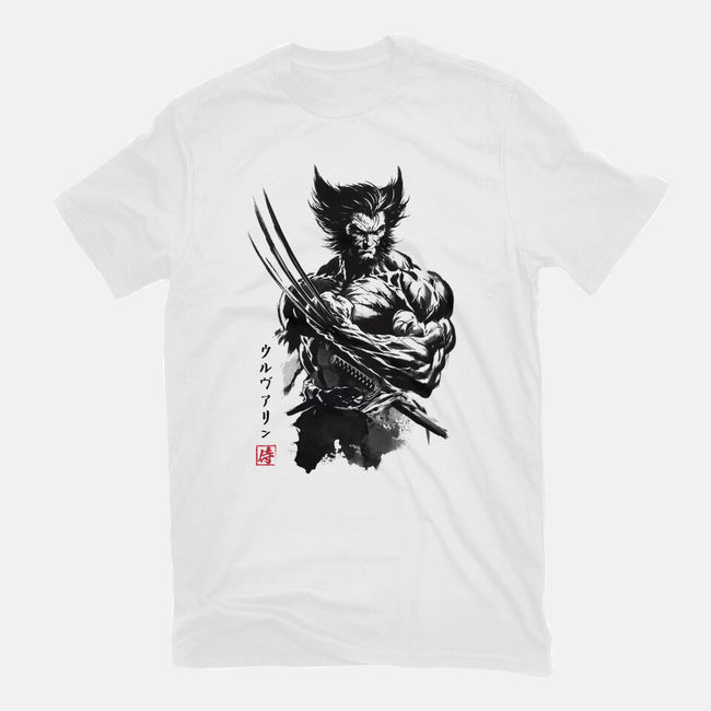 Mutant Samurai Sumi-e-Unisex-Basic-Tee-DrMonekers