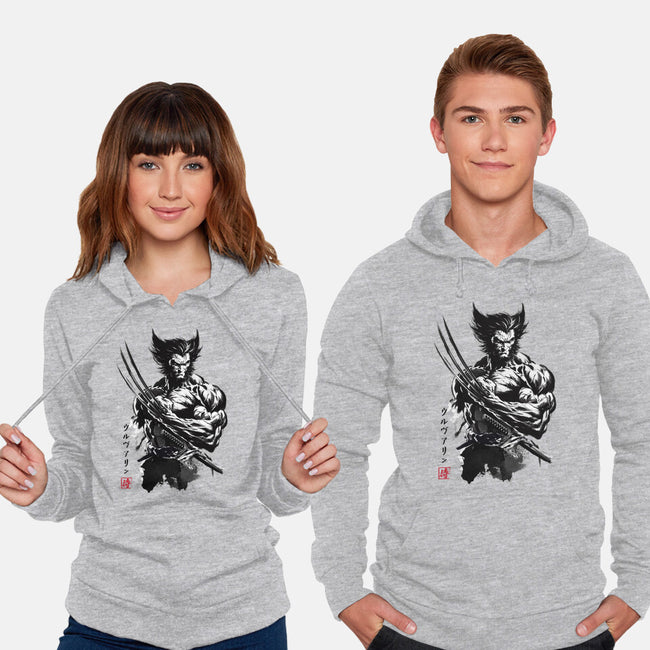 Mutant Samurai Sumi-e-Unisex-Pullover-Sweatshirt-DrMonekers