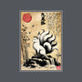 Kitsune Woodblock-None-Fleece-Blanket-DrMonekers