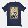 Kitsune Woodblock-Womens-Fitted-Tee-DrMonekers