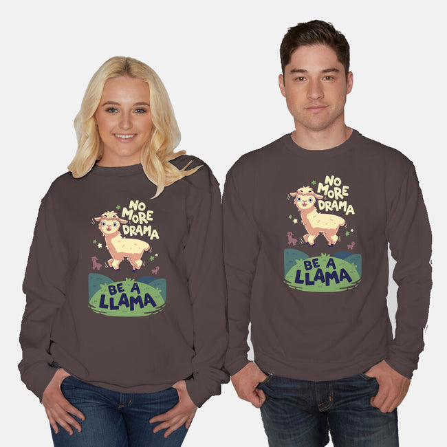 No More Drama-Unisex-Crew Neck-Sweatshirt-Geekydog