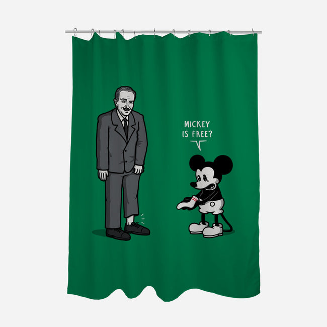 Mickey Is Free-None-Polyester-Shower Curtain-Raffiti