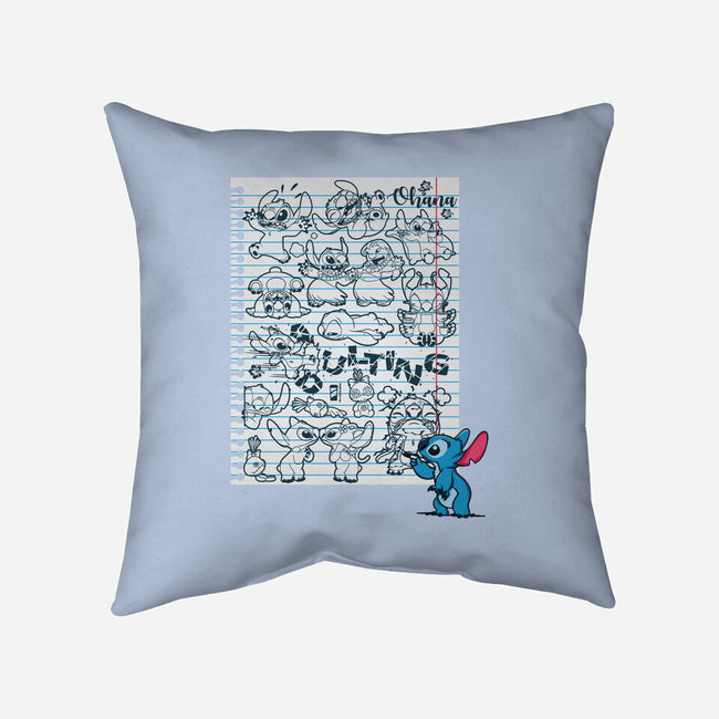 Doodle Alien-None-Removable Cover-Throw Pillow-Xentee