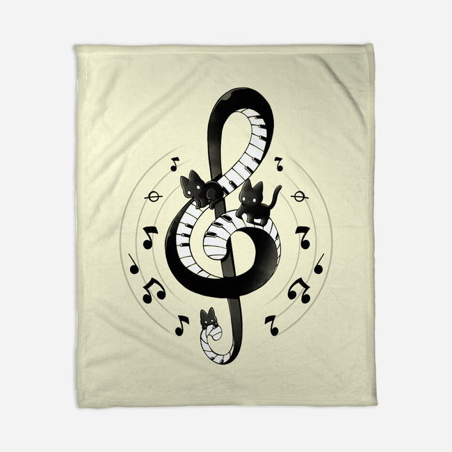 Violin Key Kittens-None-Fleece-Blanket-Vallina84