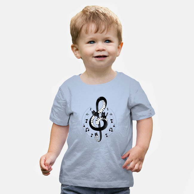 Violin Key Kittens-Baby-Basic-Tee-Vallina84