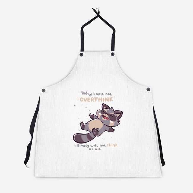 No Thoughts Raccoon-Unisex-Kitchen-Apron-TechraNova