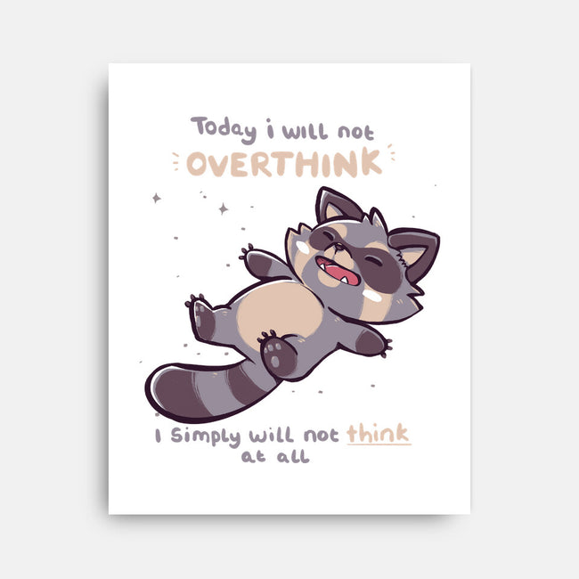 No Thoughts Raccoon-None-Stretched-Canvas-TechraNova