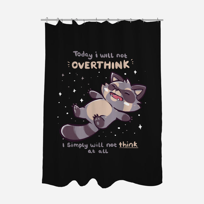 No Thoughts Raccoon-None-Polyester-Shower Curtain-TechraNova