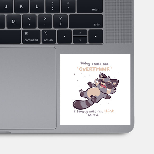 No Thoughts Raccoon-None-Glossy-Sticker-TechraNova