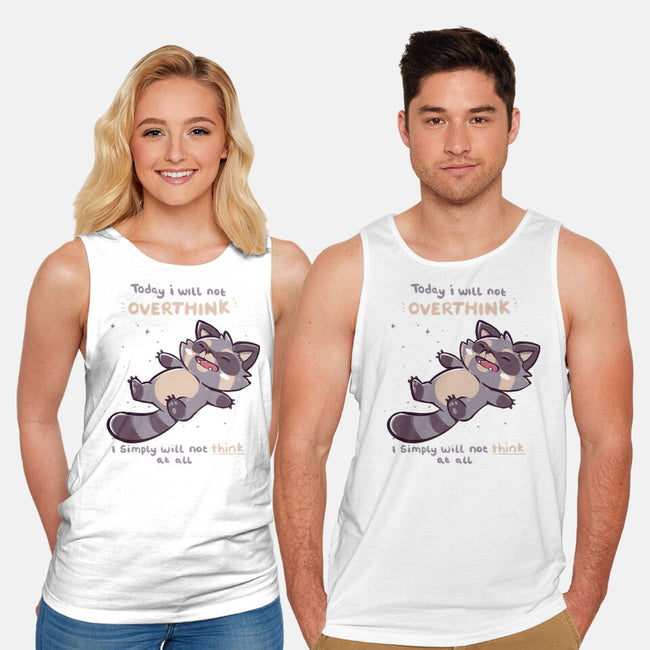 No Thoughts Raccoon-Unisex-Basic-Tank-TechraNova