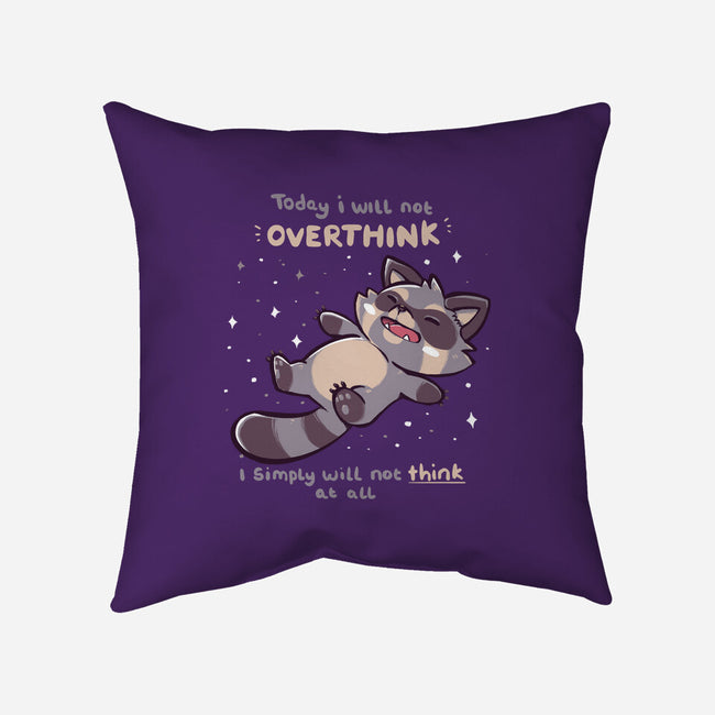 No Thoughts Raccoon-None-Removable Cover-Throw Pillow-TechraNova