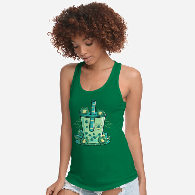 Bubble Toad-Womens-Racerback-Tank-tobefonseca