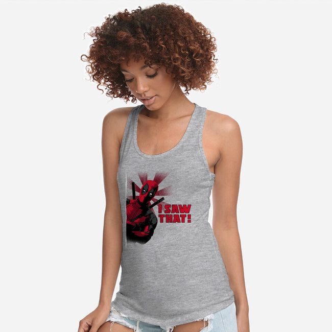 Hey I Saw That-Womens-Racerback-Tank-rocketman_art