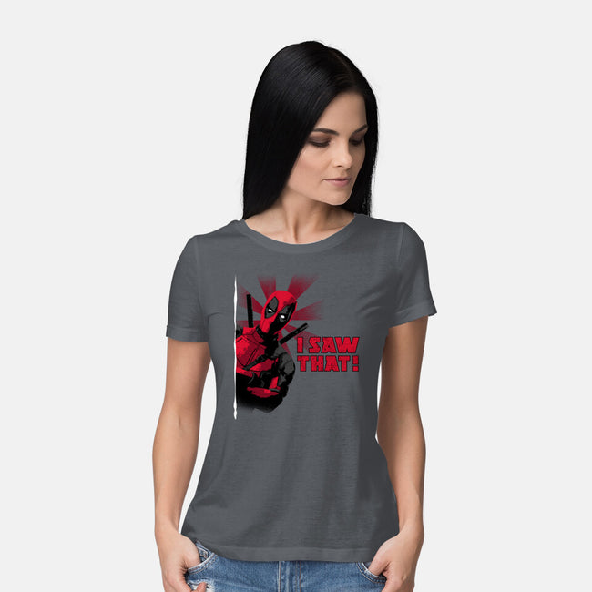 Hey I Saw That-Womens-Basic-Tee-rocketman_art