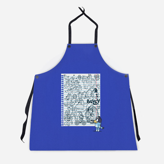 Doodle Heeler-Unisex-Kitchen-Apron-Xentee