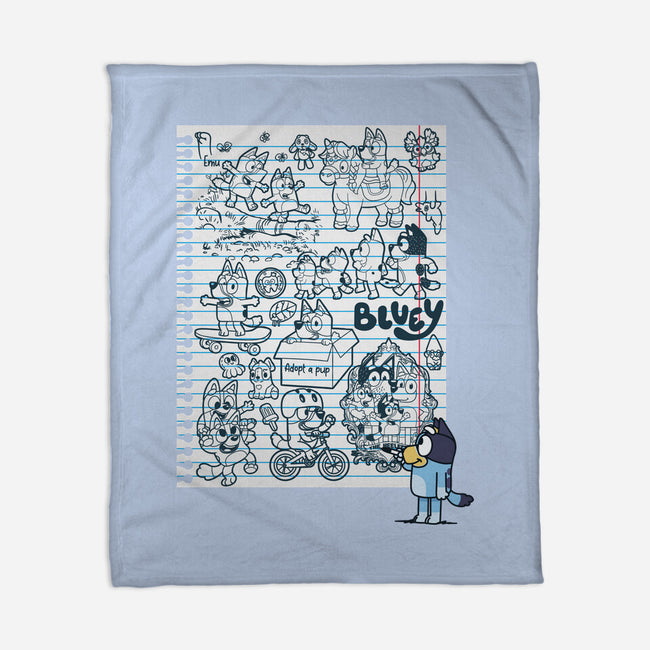 Doodle Heeler-None-Fleece-Blanket-Xentee