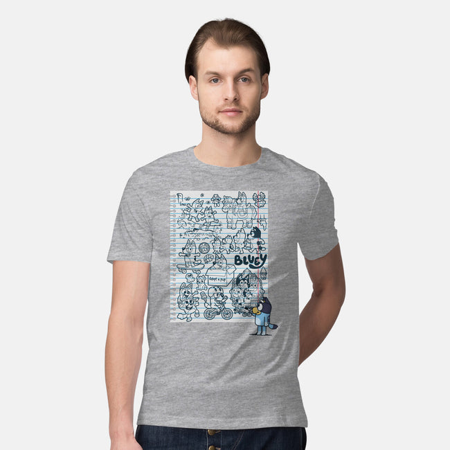 Doodle Heeler-Mens-Premium-Tee-Xentee