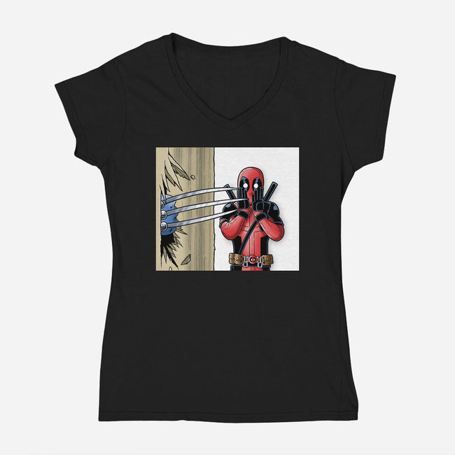 Here's Logan-Womens-V-Neck-Tee-Barbadifuoco