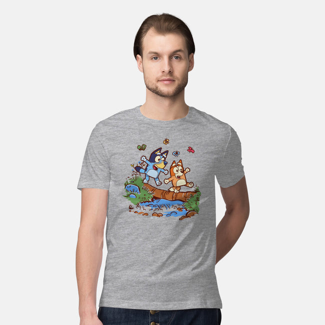 Walking Down The Stream-Mens-Premium-Tee-Xentee