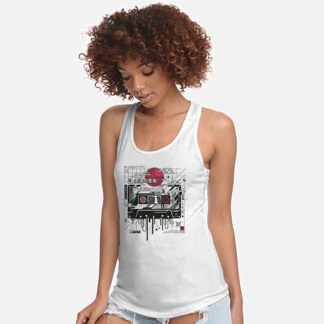 Retro Cassette-Womens-Racerback-Tank-StudioM6