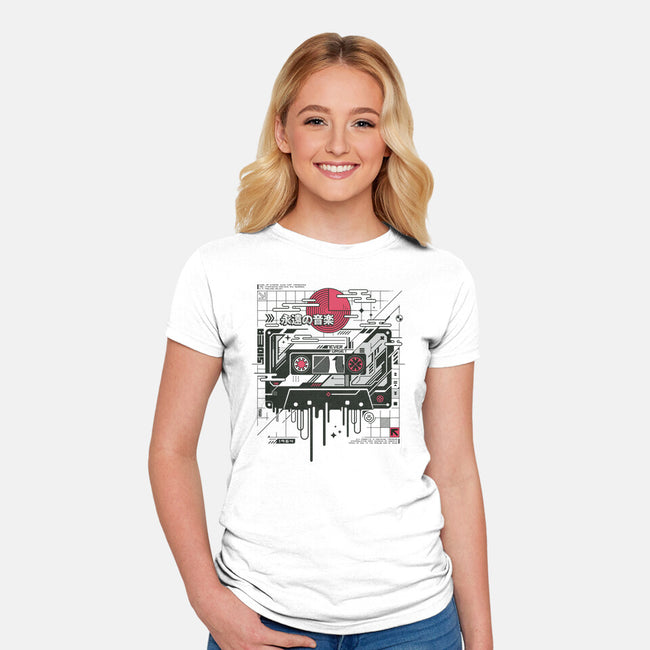 Retro Cassette-Womens-Fitted-Tee-StudioM6