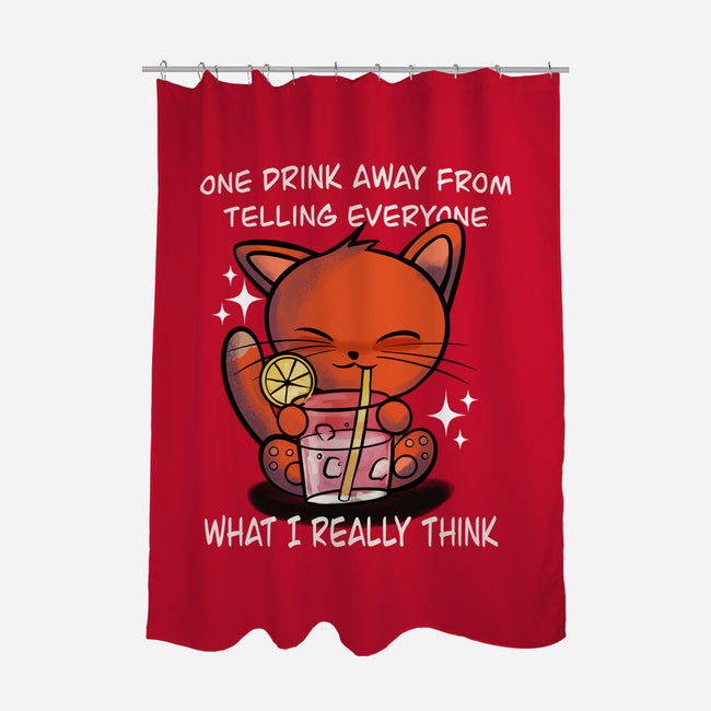 One Drink Away-None-Polyester-Shower Curtain-fanfabio