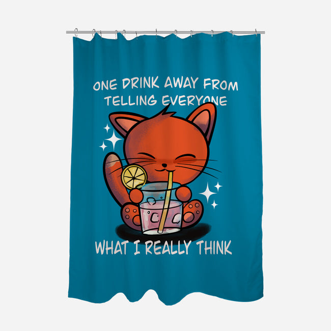 One Drink Away-None-Polyester-Shower Curtain-fanfabio