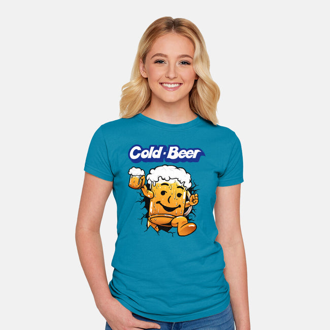 Cold Beer-Womens-Fitted-Tee-joerawks