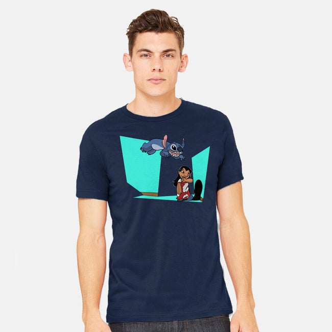 Alien And Girl-Mens-Heavyweight-Tee-zascanauta