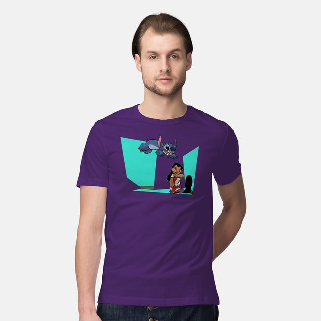 Alien And Girl-Mens-Premium-Tee-zascanauta