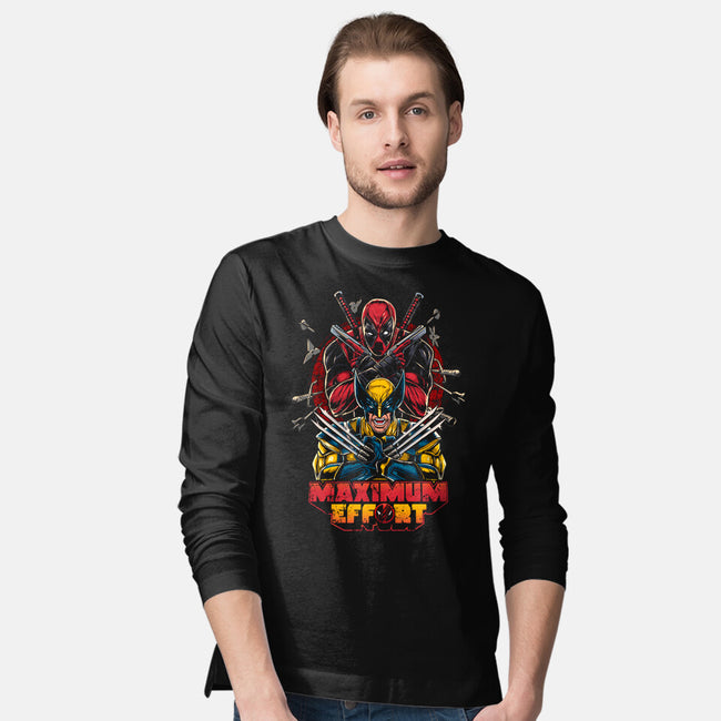 Maximum Effort Friends-Mens-Long Sleeved-Tee-Knegosfield