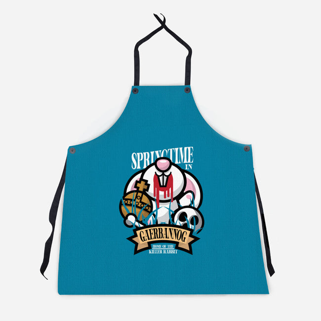 Spring Killer Rabbit-Unisex-Kitchen-Apron-jrberger