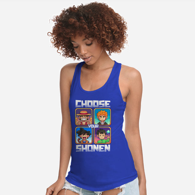 Choose Your Shonen-Womens-Racerback-Tank-2DFeer