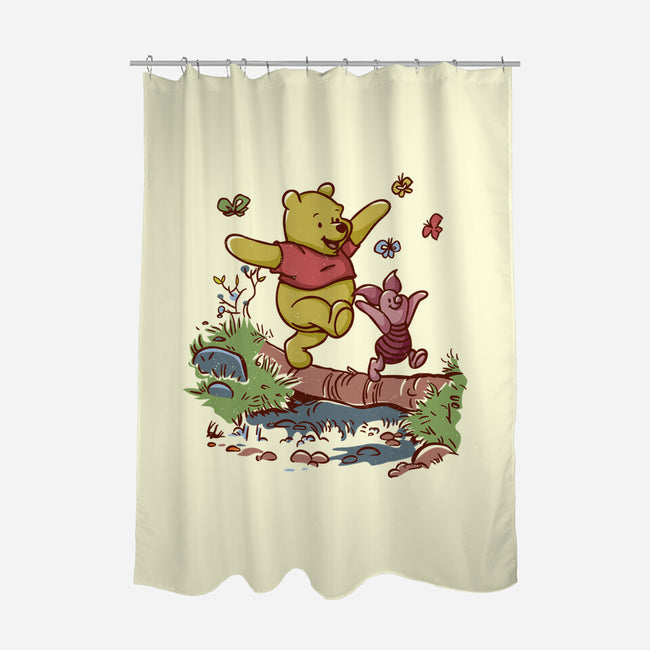 A Stroll In The Woods-None-Polyester-Shower Curtain-Xentee