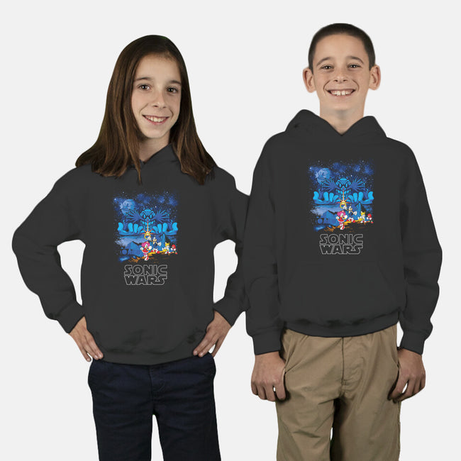 Sonic Wars-Youth-Pullover-Sweatshirt-dalethesk8er