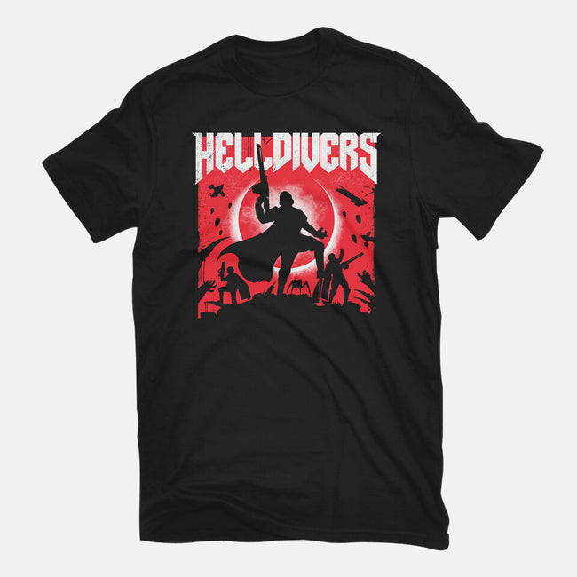 Helldivers Doom-Youth-Basic-Tee-rocketman_art