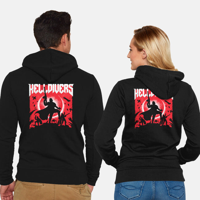 Helldivers Doom-Unisex-Zip-Up-Sweatshirt-rocketman_art