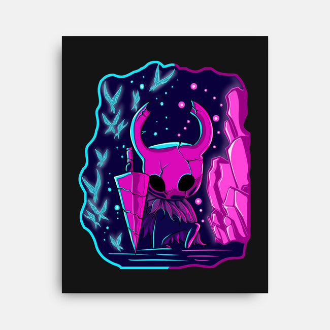 The Hollow Neon Knight-None-Stretched-Canvas-nickzzarto