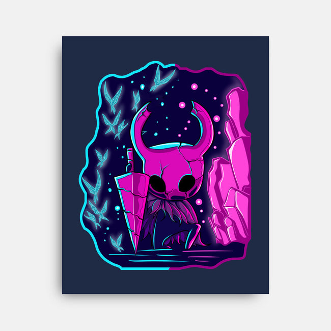 The Hollow Neon Knight-None-Stretched-Canvas-nickzzarto