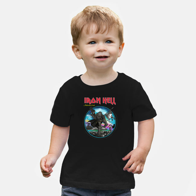 Iron Hell-Baby-Basic-Tee-rocketman_art