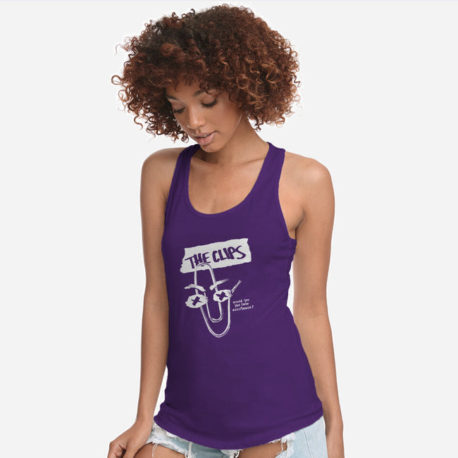 The Clips-Womens-Racerback-Tank-Aarons Art Room